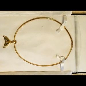 14k Gold Whale tail necklace